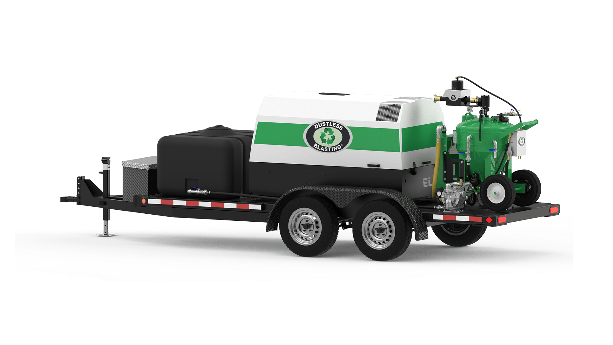 Remolque de chorro de arena DB500 Mobile S de Dustless Blasting.